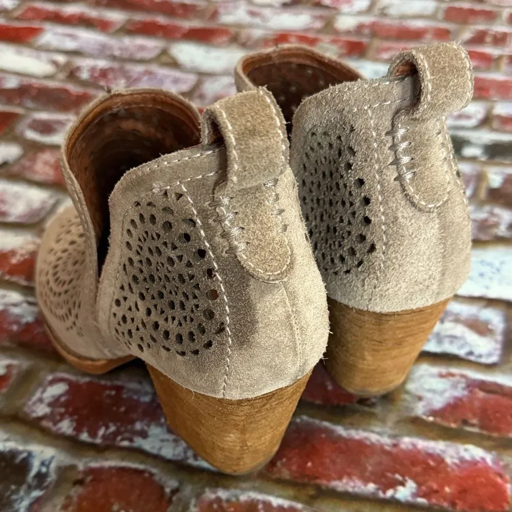 Jeffrey Campbell Taupe Cutout Ankle Booties